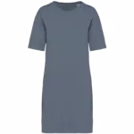 Ecologische verwassen T-shirtjurk, washed mineral grey — productfoto 7