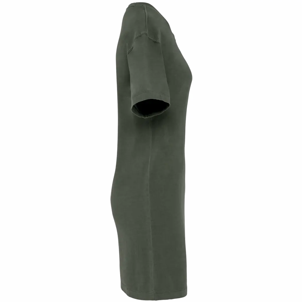 PS_NS5000-S-2_WASHEDORGANICKHAKI - Hidalgo-werbeartikel Ecologische verwassen T-shirtjurk, washed organic khaki — productfoto 8