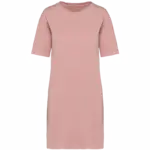 Ecologische verwassen T-shirtjurk, washed petal rose — productfoto 10