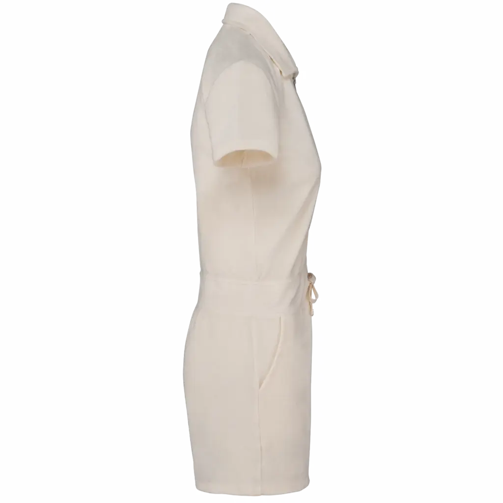 PS_NS5002-S_IVORY - Hidalgo-werbeartikel Ecologisch badstof jumpsuit voor dames, ivory — productfoto 5