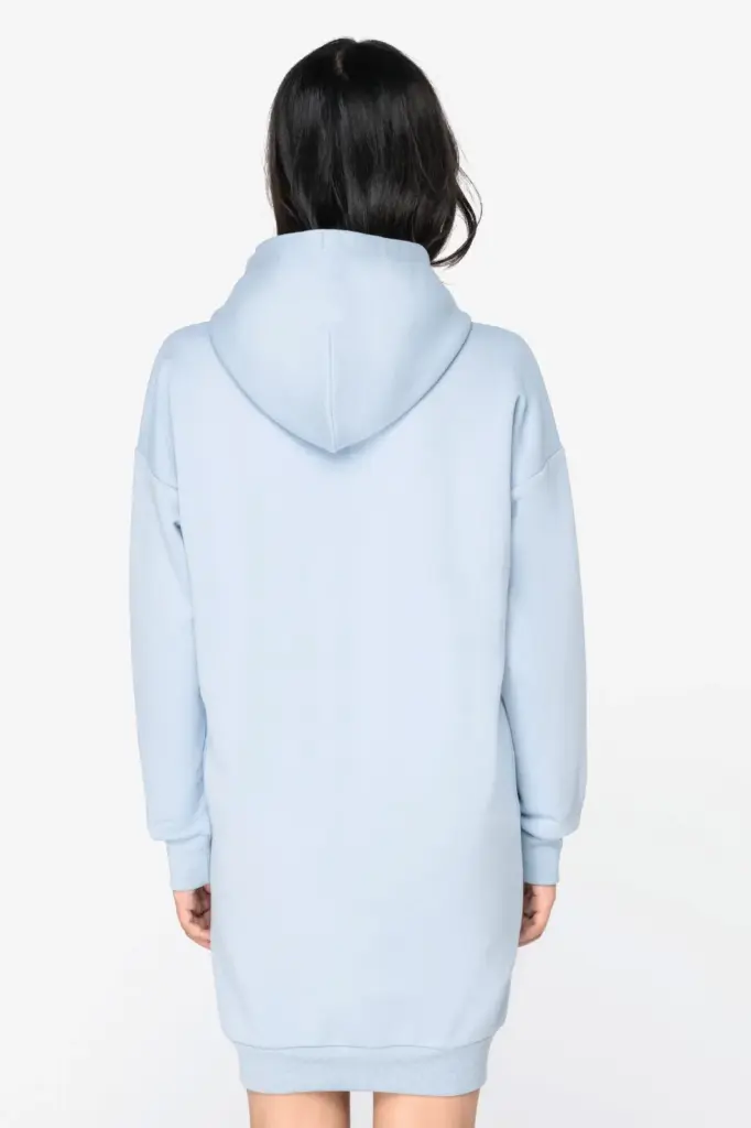 Ecologische sweaterjurk met capuchon — productfoto 3