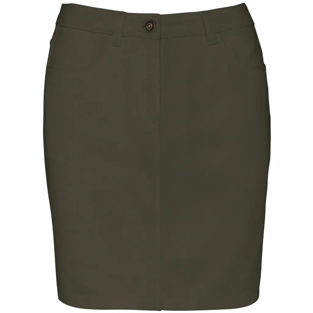 Ecologische damesrok, organic khaki — productfoto 8