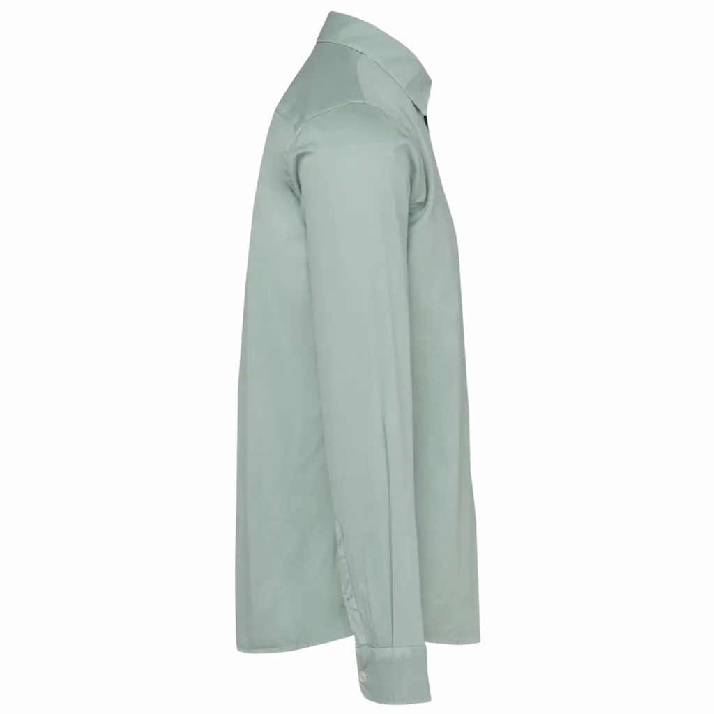 Ecologisch verwassen herenoverhemd, washed jade green — productfoto 6