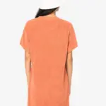 Ecologische badstof t-shirtjurk met afhangende mouwen — productfoto 3