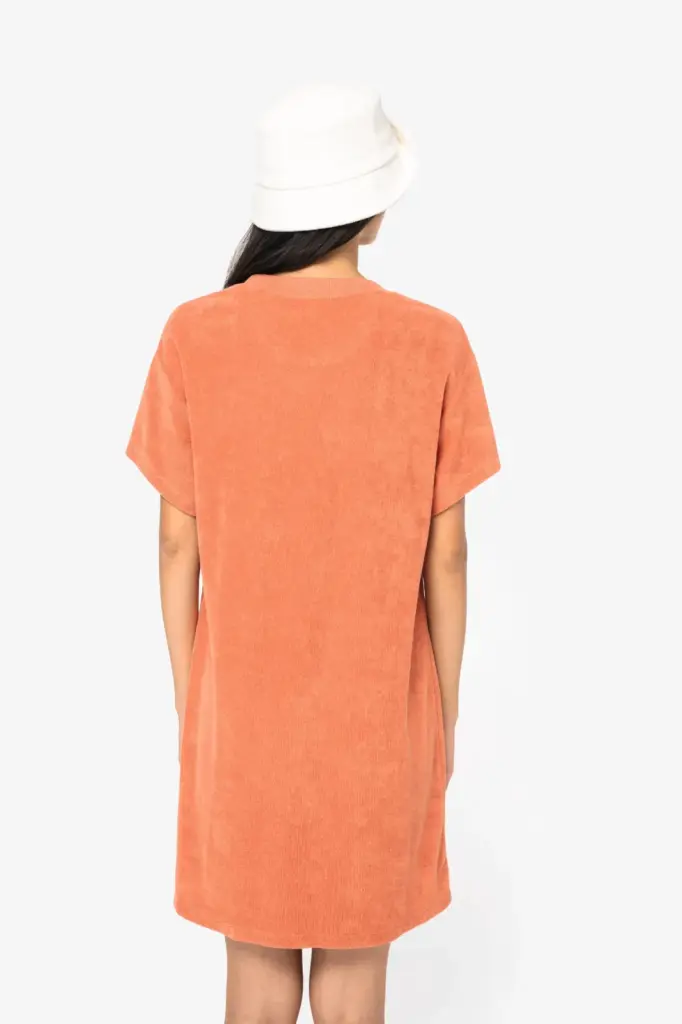 NS5028-7_2025 - Hidalgo-werbeartikel Ecologische badstof t-shirtjurk met afhangende mouwen — productfoto 3