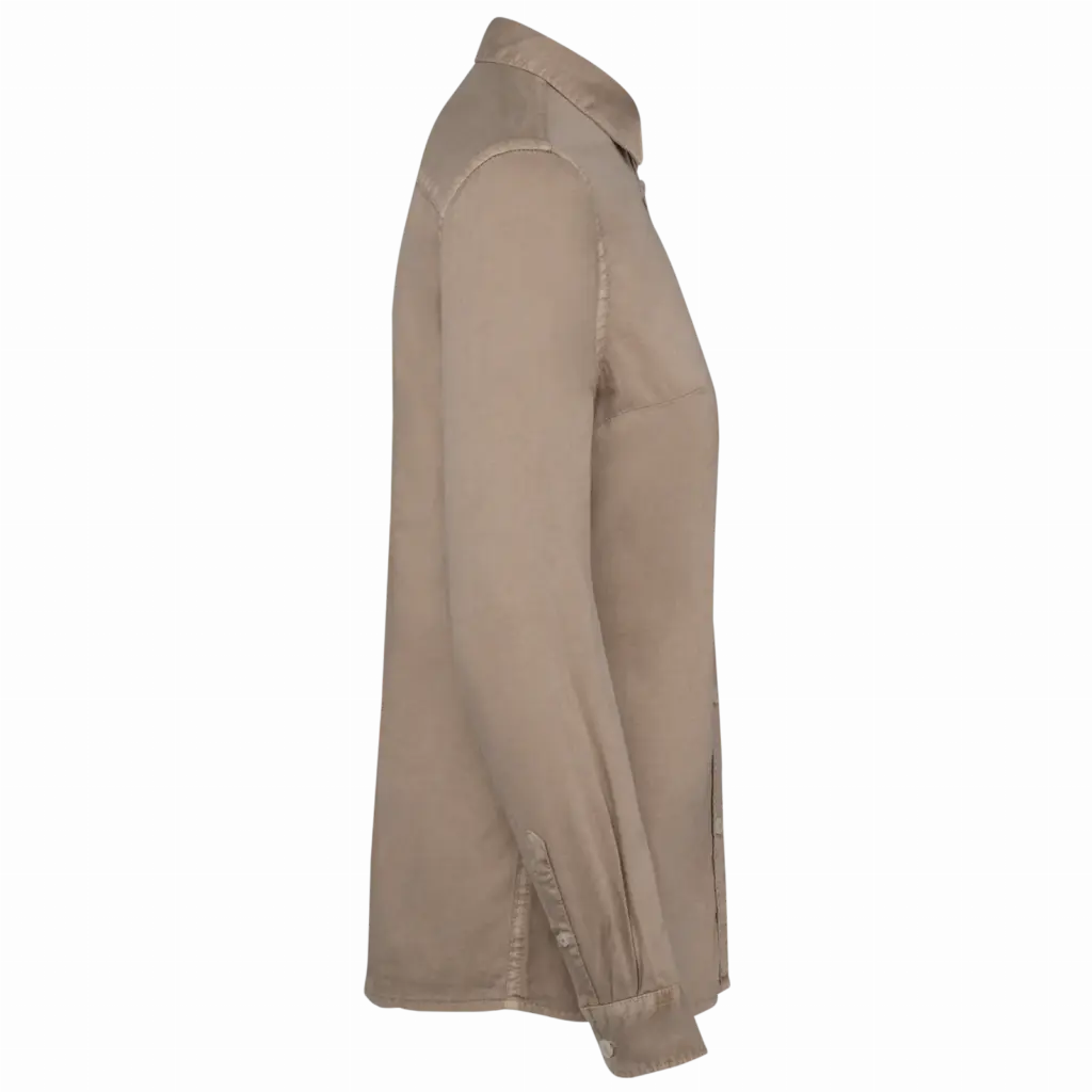Ecologisch verwassen damesoverhemd, washed linen — productfoto 7