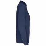 Ecologisch verwassen damesoverhemd, washed navy — productfoto 8