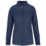 PS_NS503-3_WASHEDNAVY - Hidalgo Ecologisch verwassen damesoverhemd, washed navy — productfoto 9