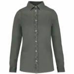 PS_NS503-4_WASHEDPALEKHAKI - Hidalgo Ecologisch verwassen damesoverhemd, washed pale khaki — productfoto 10