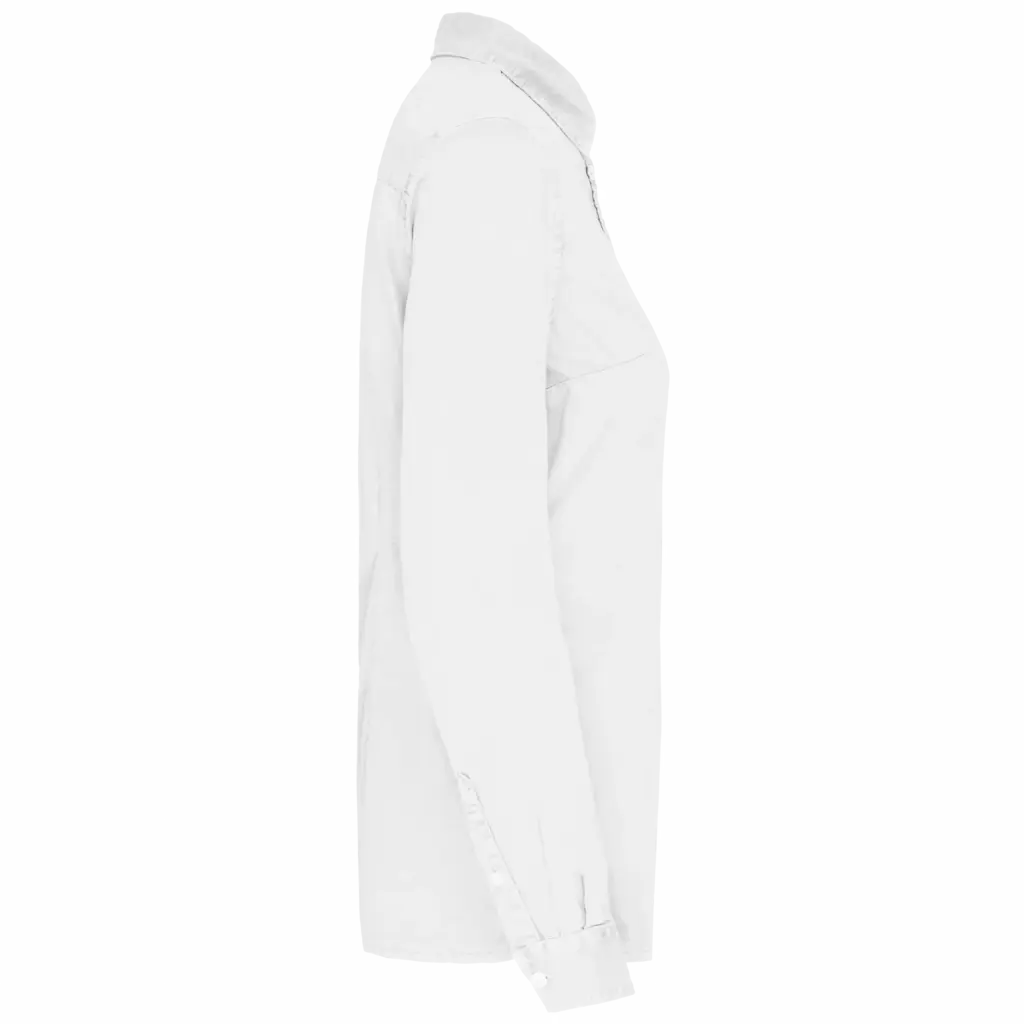 Ecologisch verwassen damesoverhemd, washed white — productfoto 10