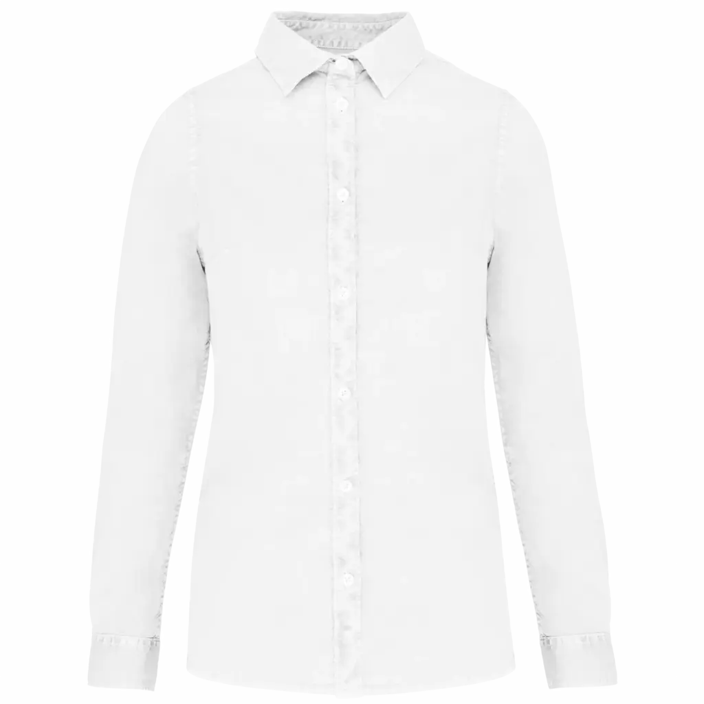 PS_NS503-3_WASHEDWHITE - Hidalgo Ecologisch verwassen damesoverhemd, washed white — productfoto 11