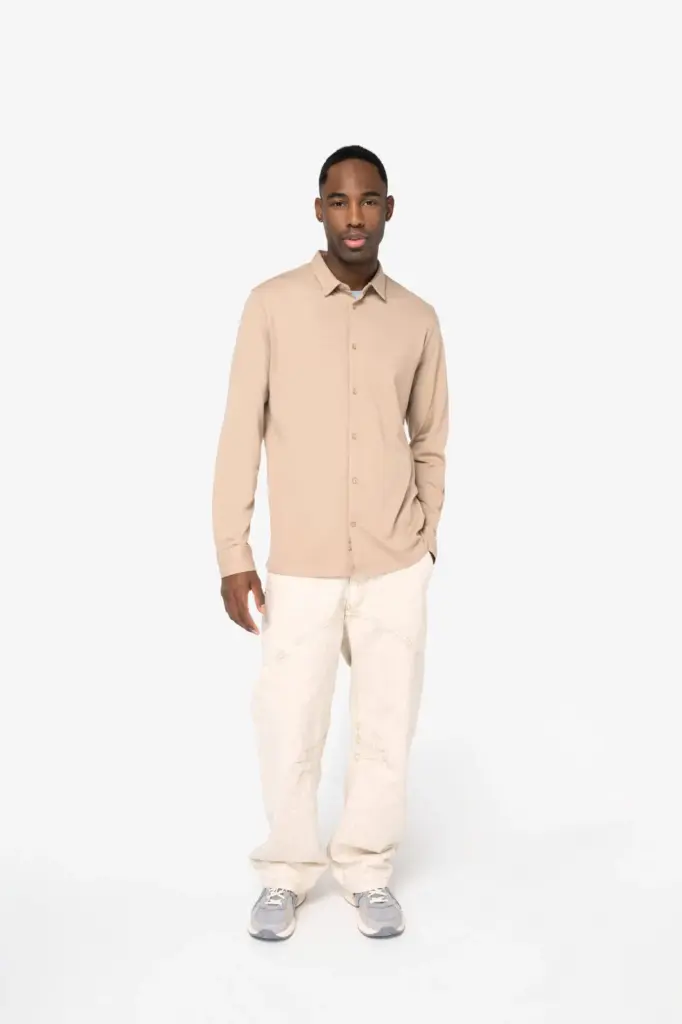 Ecologisch herenoverhemd van jersey — productfoto 2