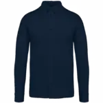 Ecologisch herenoverhemd van jersey, navy blue — productfoto 8