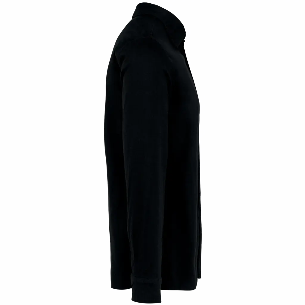 PS_NS520-S-2_BLACK - Hidalgo-werbeartikel Ecologisch flanellen herenoverhemd, black — productfoto 5