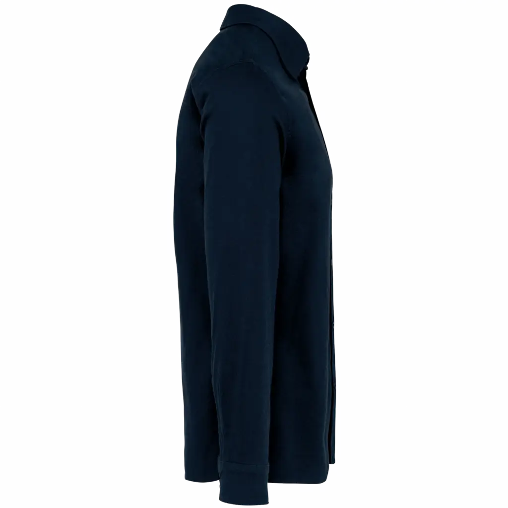 PS_NS520-S-2_NAVYBLUE - Hidalgo-werbeartikel Ecologisch flanellen herenoverhemd, navy blue — productfoto 6