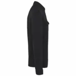 Ecologisch verwassen herenoverhemd in geborsteld fleece, washed black — productfoto 5