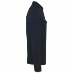 Ecologisch verwassen herenoverhemd in geborsteld fleece, washed navy blue — productfoto 6