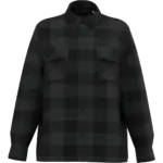NS523 - Duurzaam gewatteerd geruit overhemdjack voor heren, iron grey / black checked