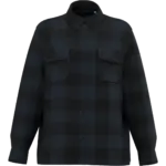 NS523 - Duurzaam gewatteerd geruit overhemdjack voor heren, navy blue / black checked — productfoto 2