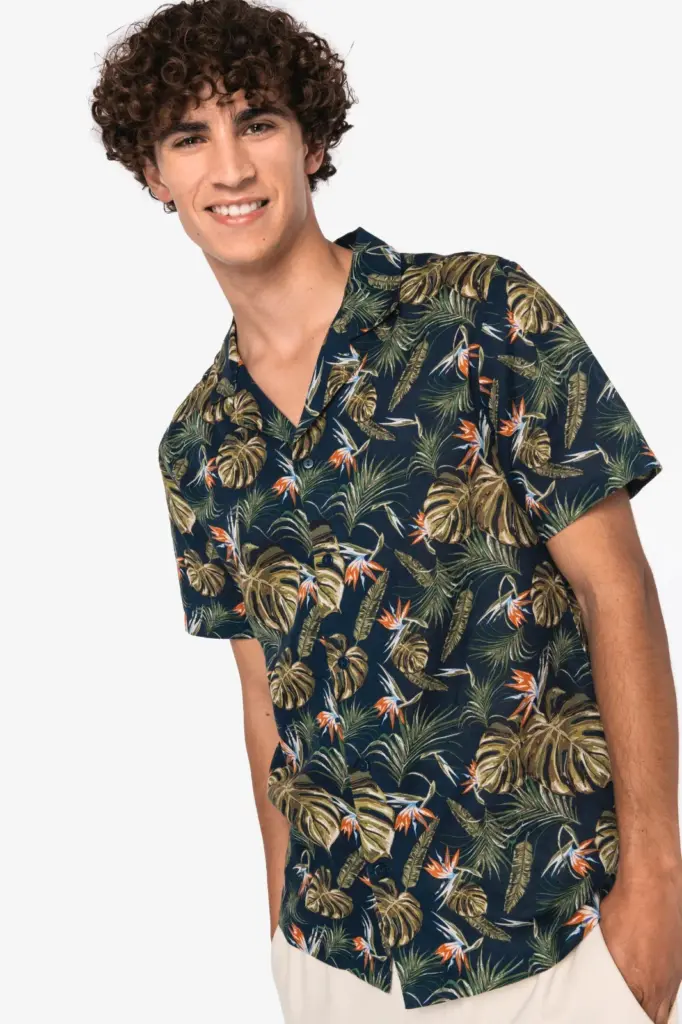 Herenoverhemd met Hawaïaanse print