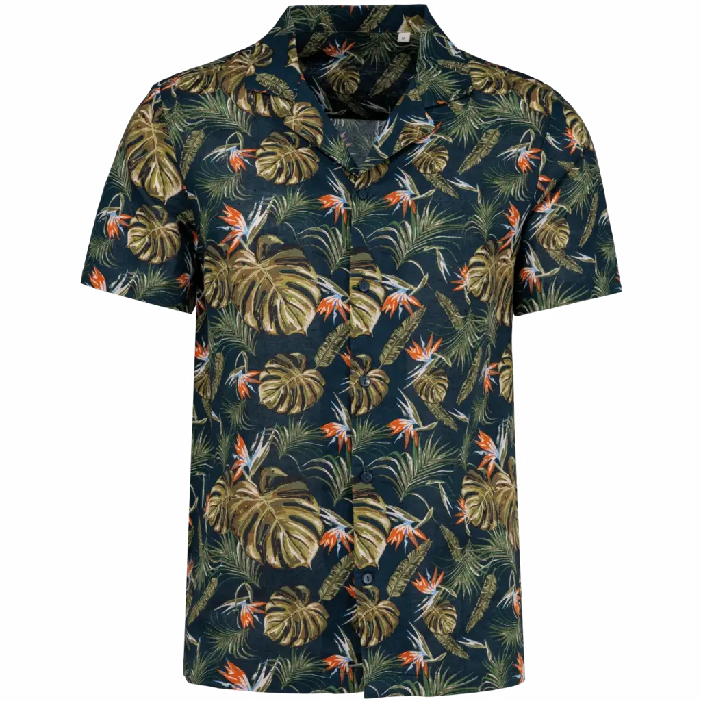 Hawaiihemd NS529 bedrucken Leinen Bio-Baumwolle XS-3XL — Produktfoto 6