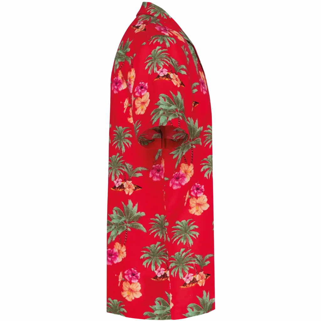 Herenoverhemd met Hawaïaanse print, red hawaiian — productfoto 6