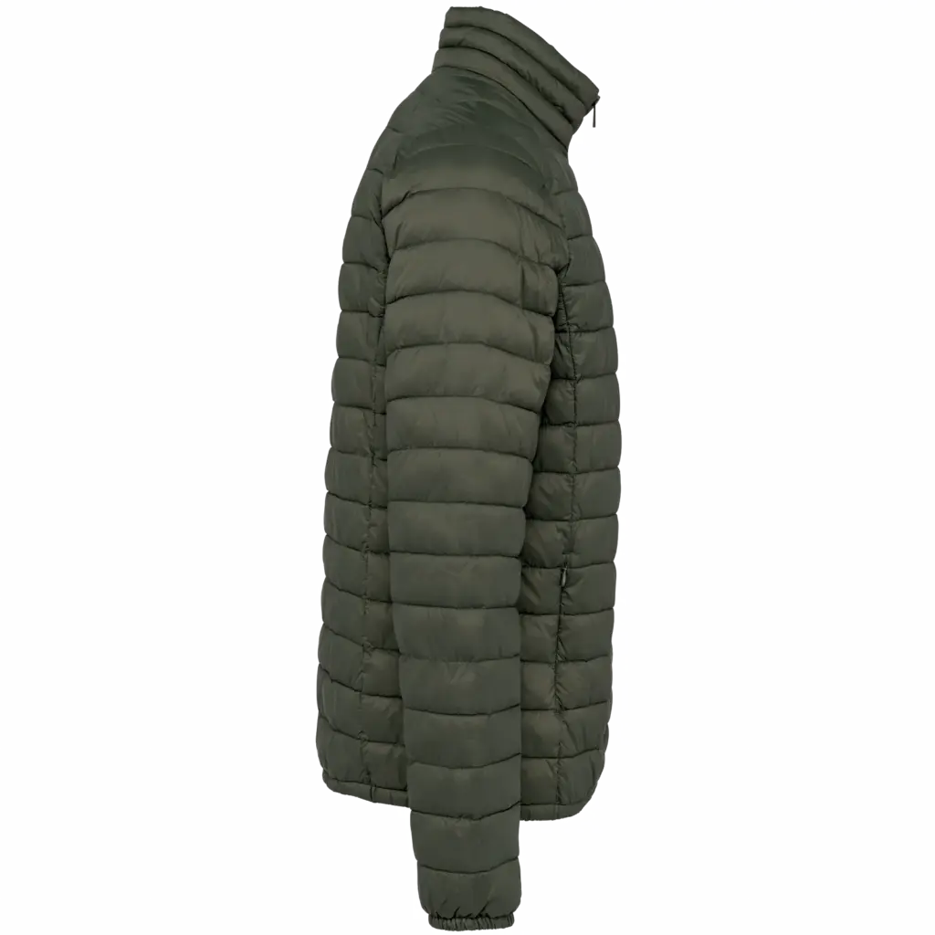 PS_NS6000-S-2_ORGANICKHAKI - Hidalgo-werbeartikel Ecologische lichte donsjekker voor heren, organic khaki — productfoto 8