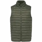 Ecologische lichte bodywarmer voor heren, organic khaki — productfoto 11