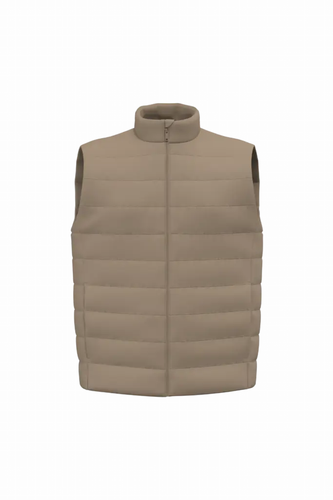 NS6007 - Duurzame gewatteerde herenbodywarmer, driftwood — productfoto 2