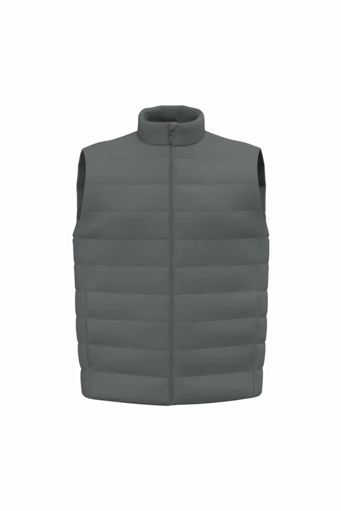 NS6007 - Duurzame gewatteerde herenbodywarmer, iron grey — productfoto 3
