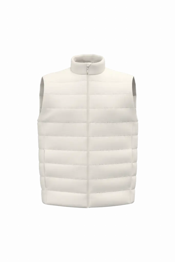 NS6007 - Duurzame gewatteerde herenbodywarmer, ivory — productfoto 4