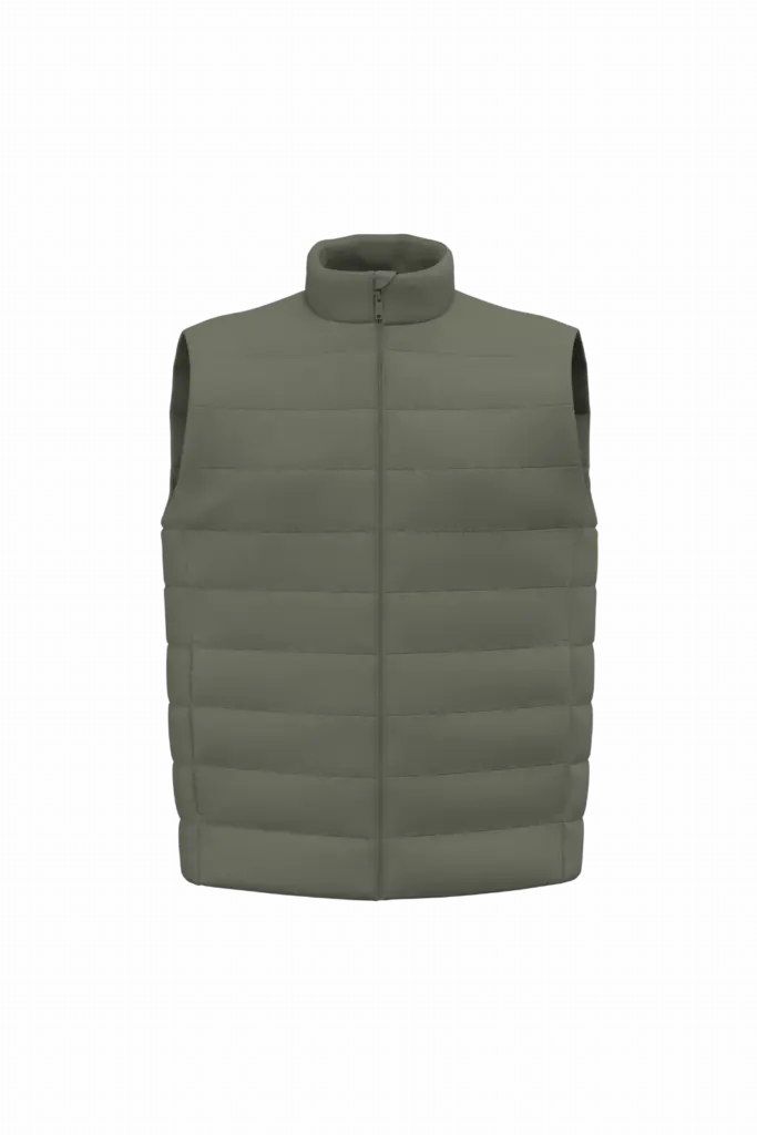NS6007 - Duurzame gewatteerde herenbodywarmer, organic khaki — productfoto 6