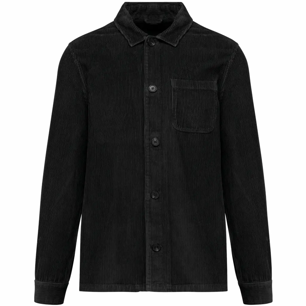 Ecologisch ribfluweel herenjasje, washed black — productfoto 6
