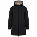 Ecologisch waterdicht uniseks jasje met sherpavoering, black — productfoto 6