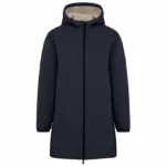 Ecologisch waterdicht uniseks jasje met sherpavoering, navy blue — productfoto 7