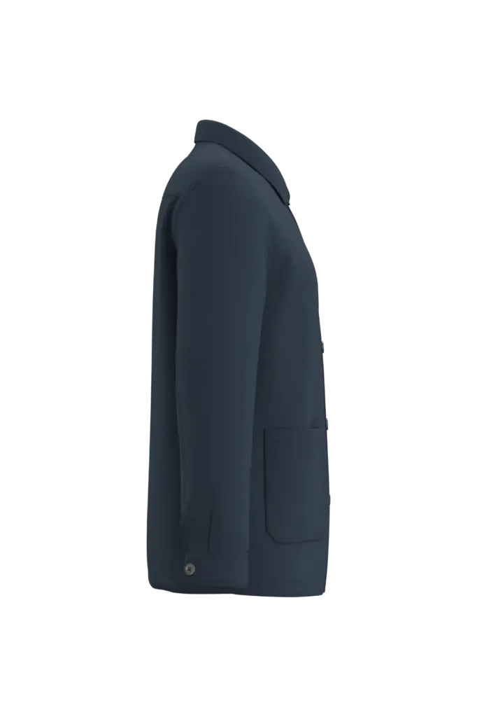 Verwassen ecologische uniseks workerjack, washed navy blue — productfoto 7