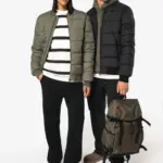 Ecologisch gewatteerd uniseks jack met teddykraag — productfoto 2