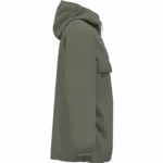 PS_NS616-S_ORGANICKHAKI - Hidalgo-werbeartikel Ecologisch waterdicht uniseks windjack met kwartrits, organic khaki — productfoto 7