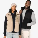 Ecologische uniseks bodywarmer van sherpa