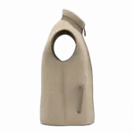 Ecologische uniseks bodywarmer van sherpa, wet sand / driftwood — productfoto 7