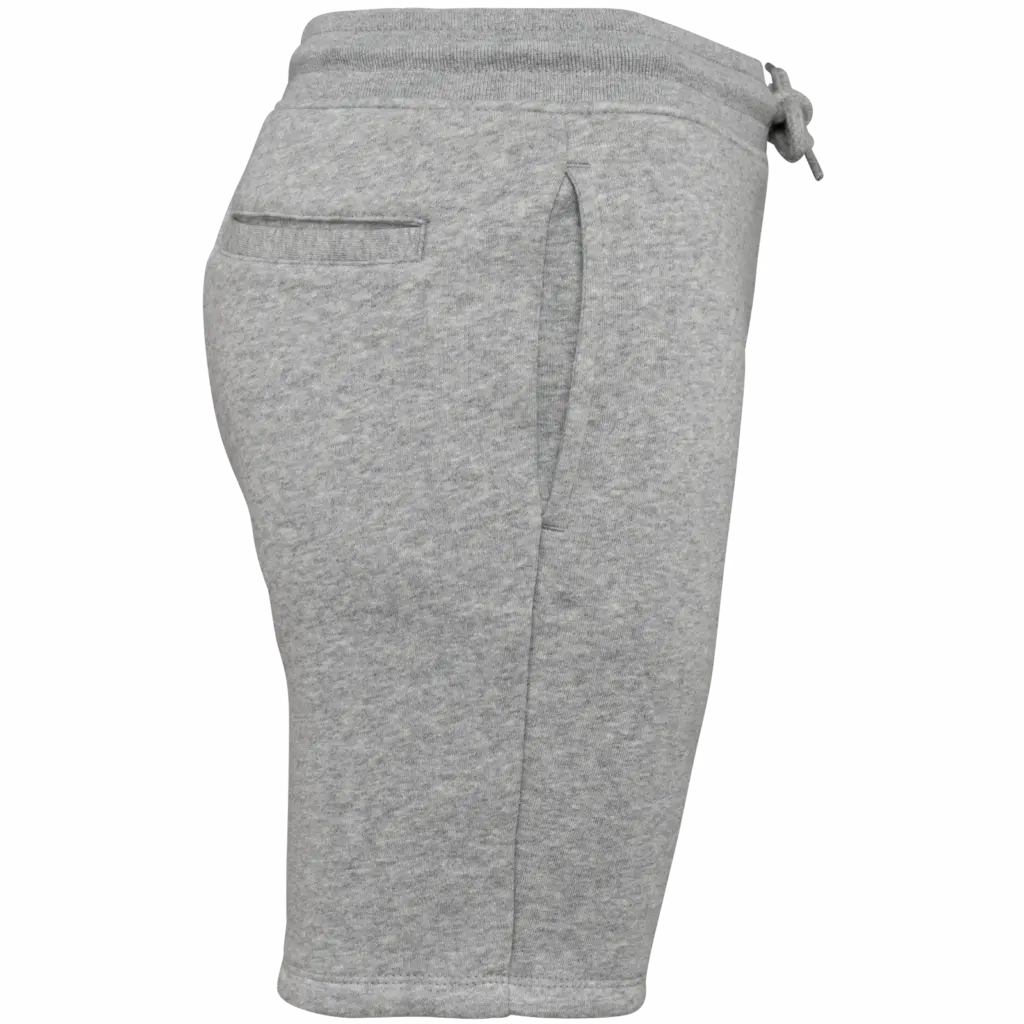 Ecologische kinderbermudashort, moon grey heather — productfoto 4