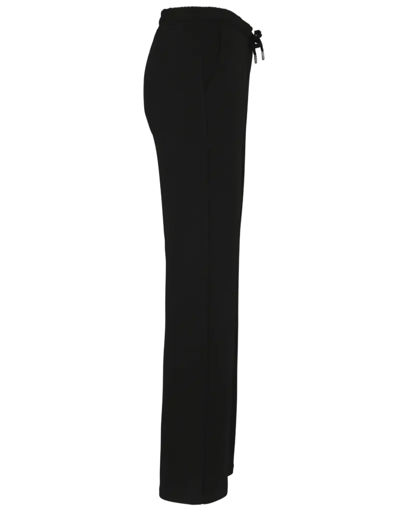 Ecologische wijde joggingbroek voor dames in French Terry, black — productfoto 1