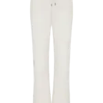 Ecologische wijde joggingbroek voor dames in French Terry, ivory — productfoto 5