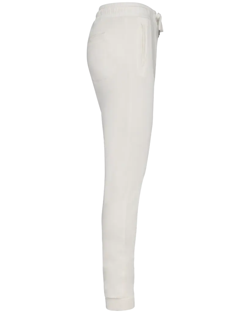 Ecologische uniseks jogging French Terry, washed ivory — productfoto 4