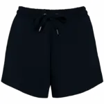 Ecologisch damesshort French Terry, washed black — productfoto 3