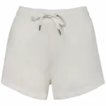 Ecologisch damesshort French Terry, washed ivory — productfoto 4