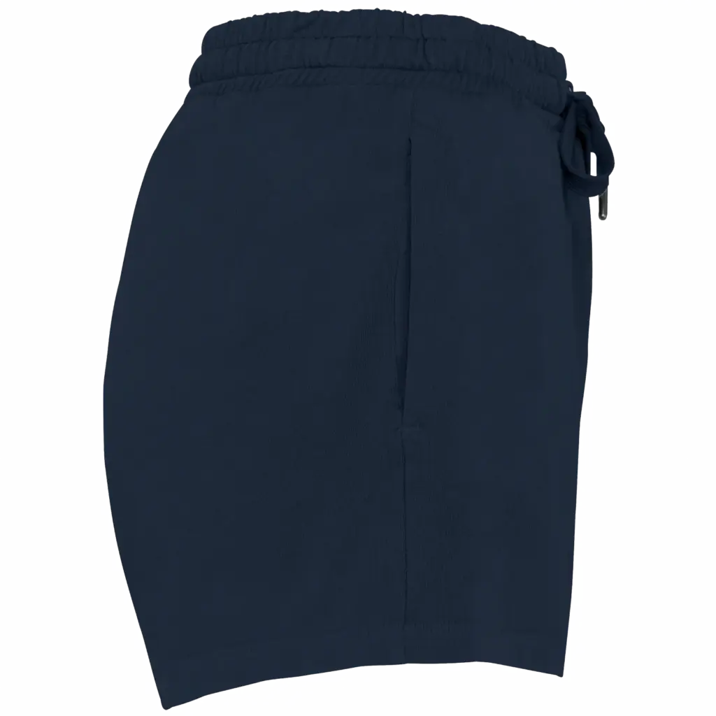 Ecologisch damesshort French Terry, washed navy blue — productfoto 4