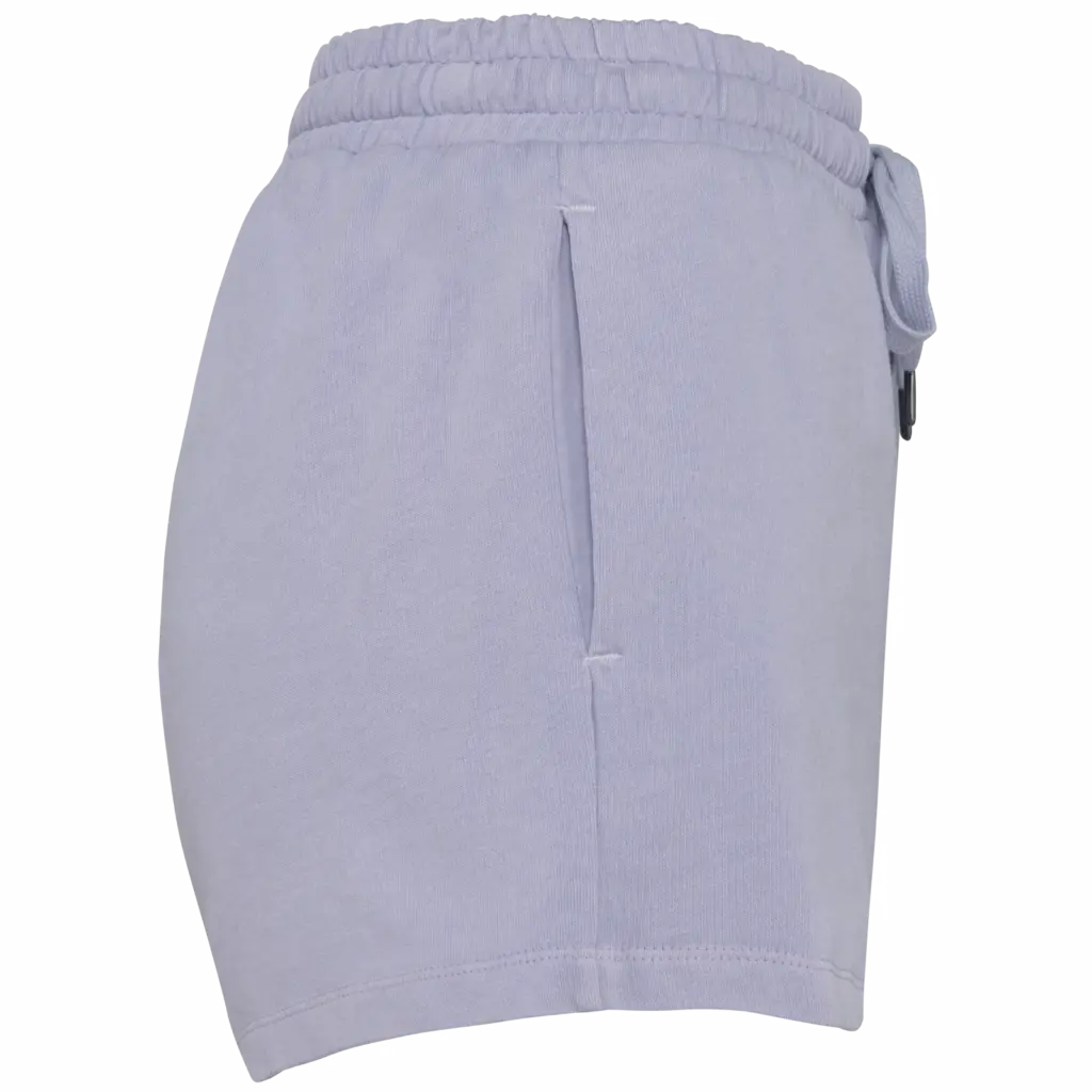 Ecologisch damesshort French Terry, washed parma — productfoto 6