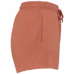 Ecologisch damesshort French Terry, washed pomelo — productfoto 7