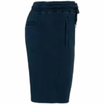 Ecologische herenshort French Terry, washed navy blue — productfoto 6